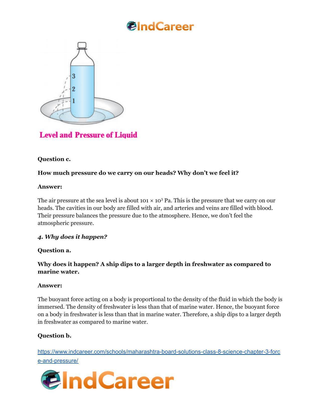 Maharashtra Board Solutions Class 8-Science: Chapter 3- Force and Pressure - Page 6
