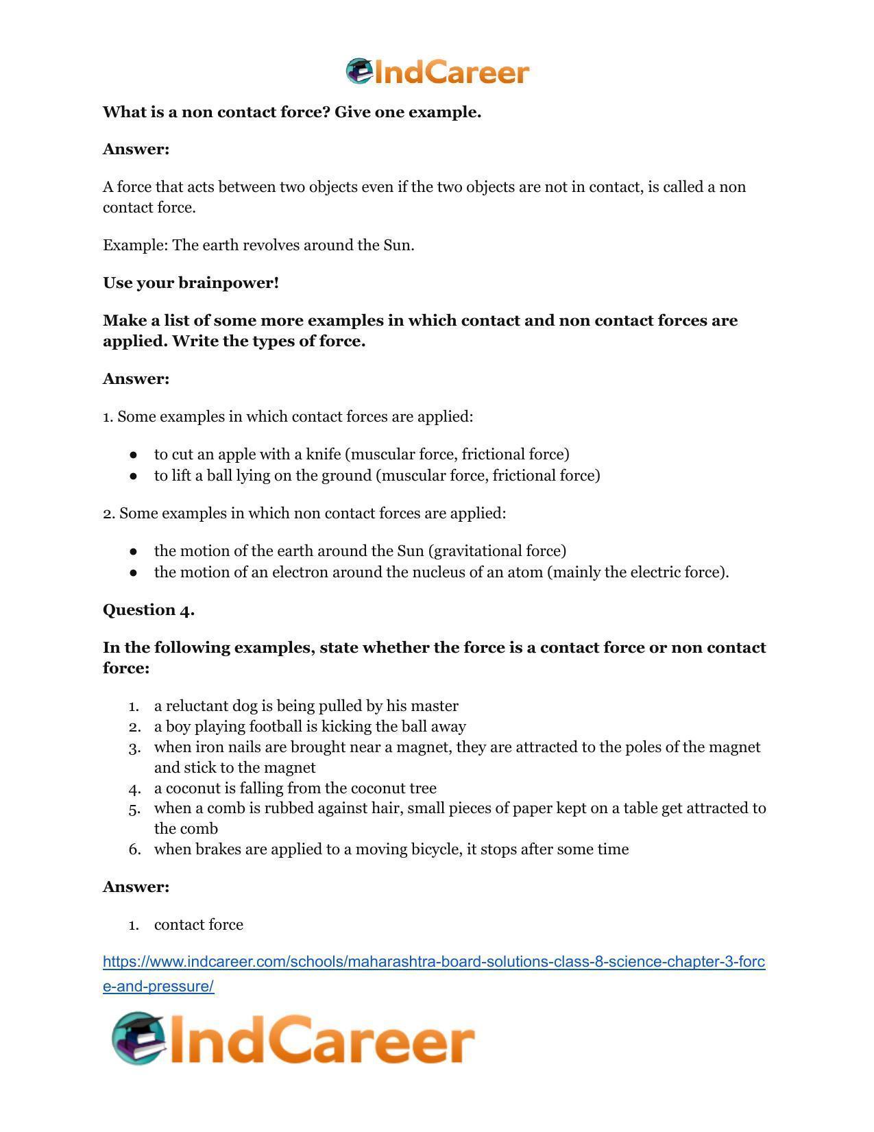 Maharashtra Board Solutions Class 8-Science: Chapter 3- Force and Pressure - Page 19