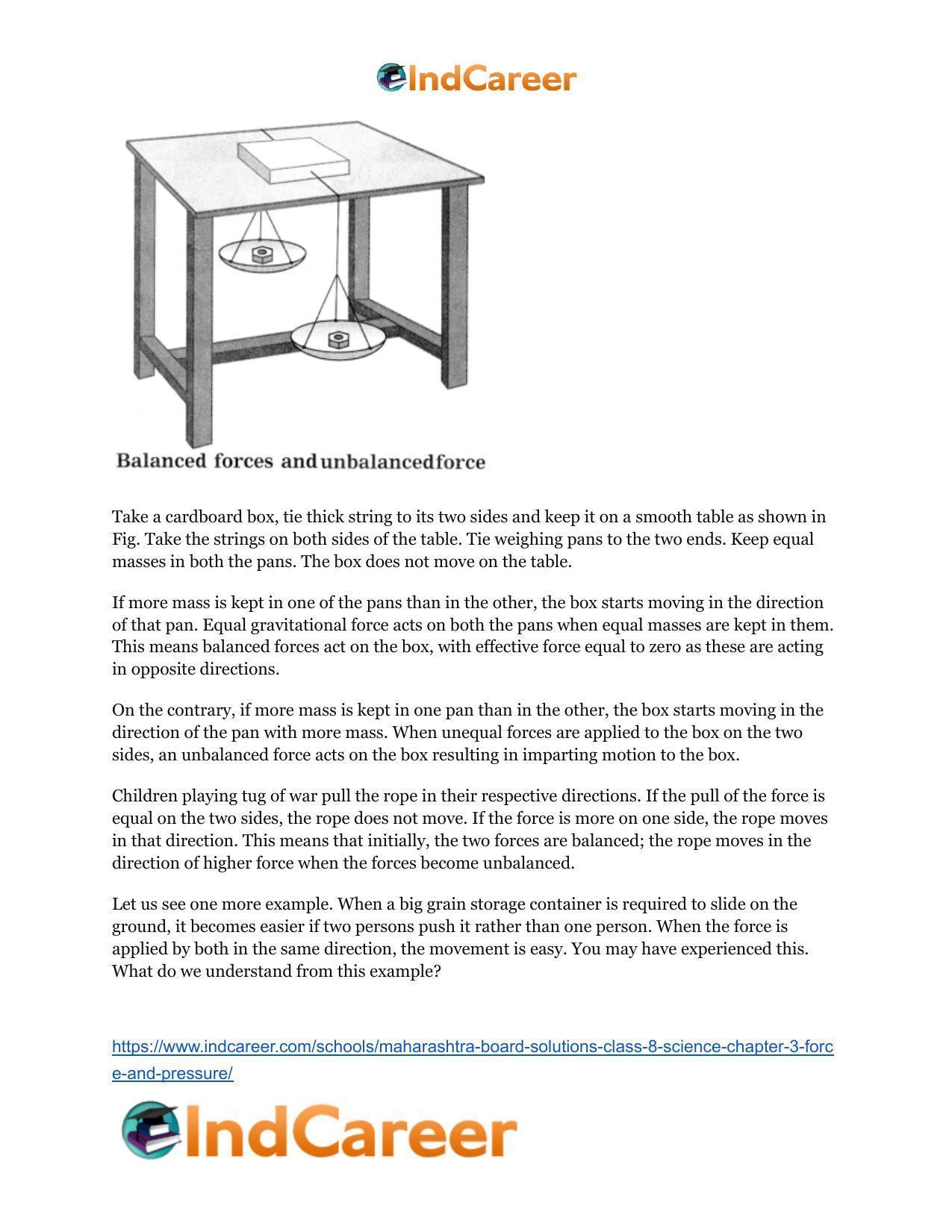 Maharashtra Board Solutions Class 8-Science: Chapter 3- Force and Pressure - Page 22