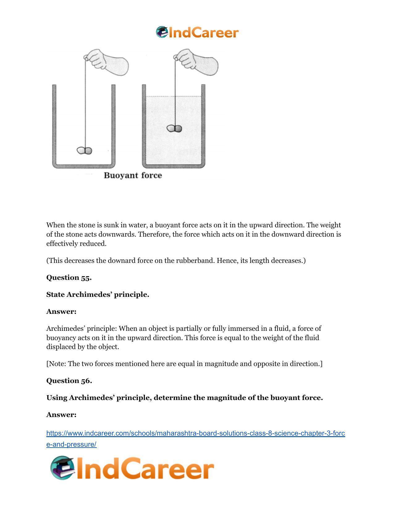 Maharashtra Board Solutions Class 8-Science: Chapter 3- Force and Pressure - Page 50