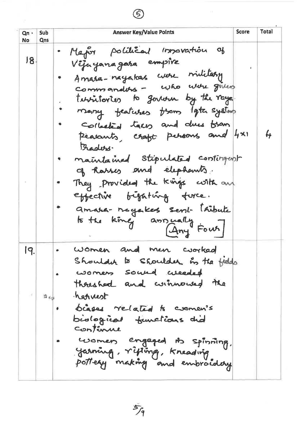 Kerala Plus Two 2019 History Answer Key - Page 5