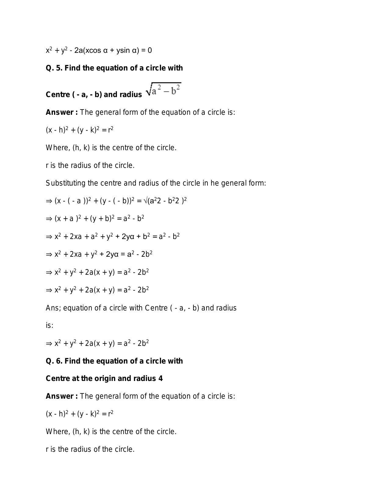Chapter 21: Circle: RS Aggarwal Class 11 Solutions - Page 4