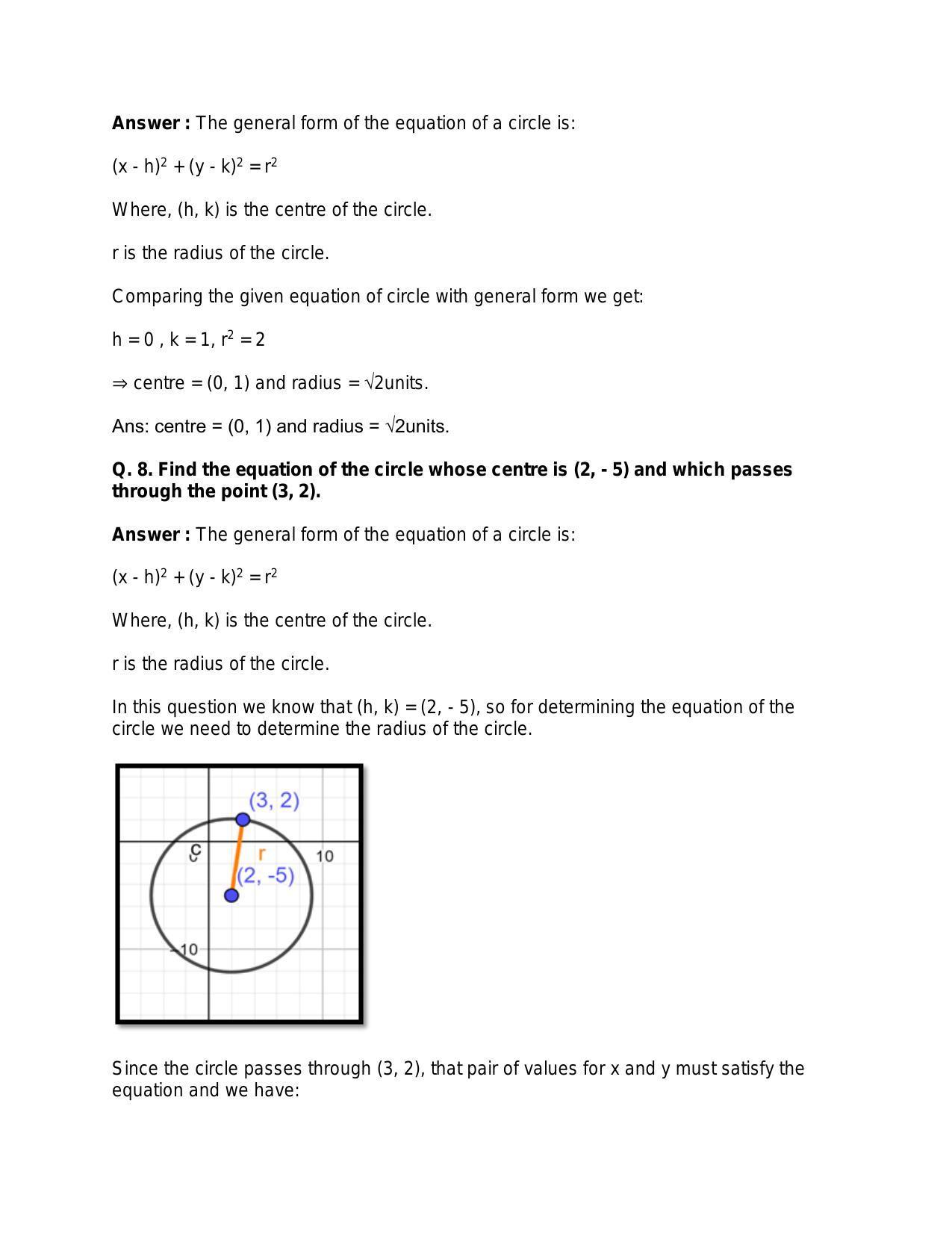 Chapter 21: Circle: RS Aggarwal Class 11 Solutions - Page 7