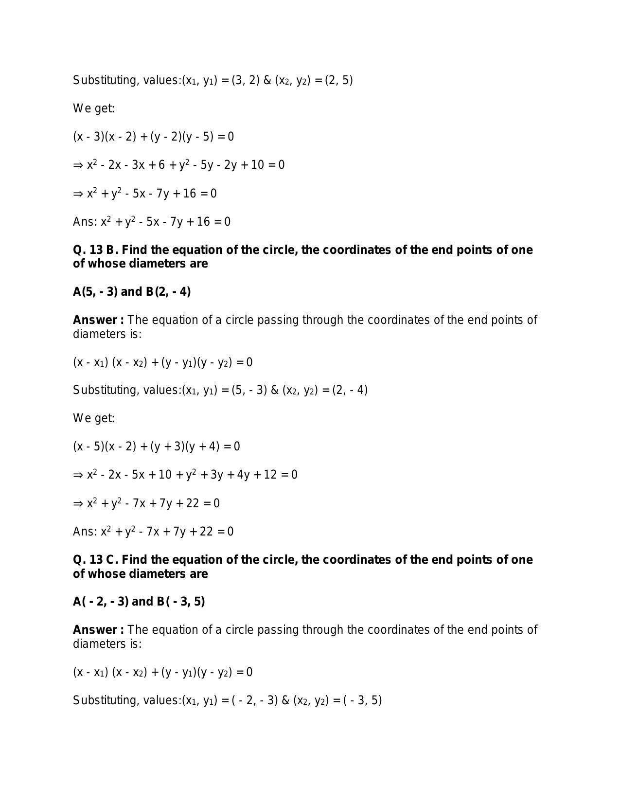 Chapter 21: Circle: RS Aggarwal Class 11 Solutions - Page 14