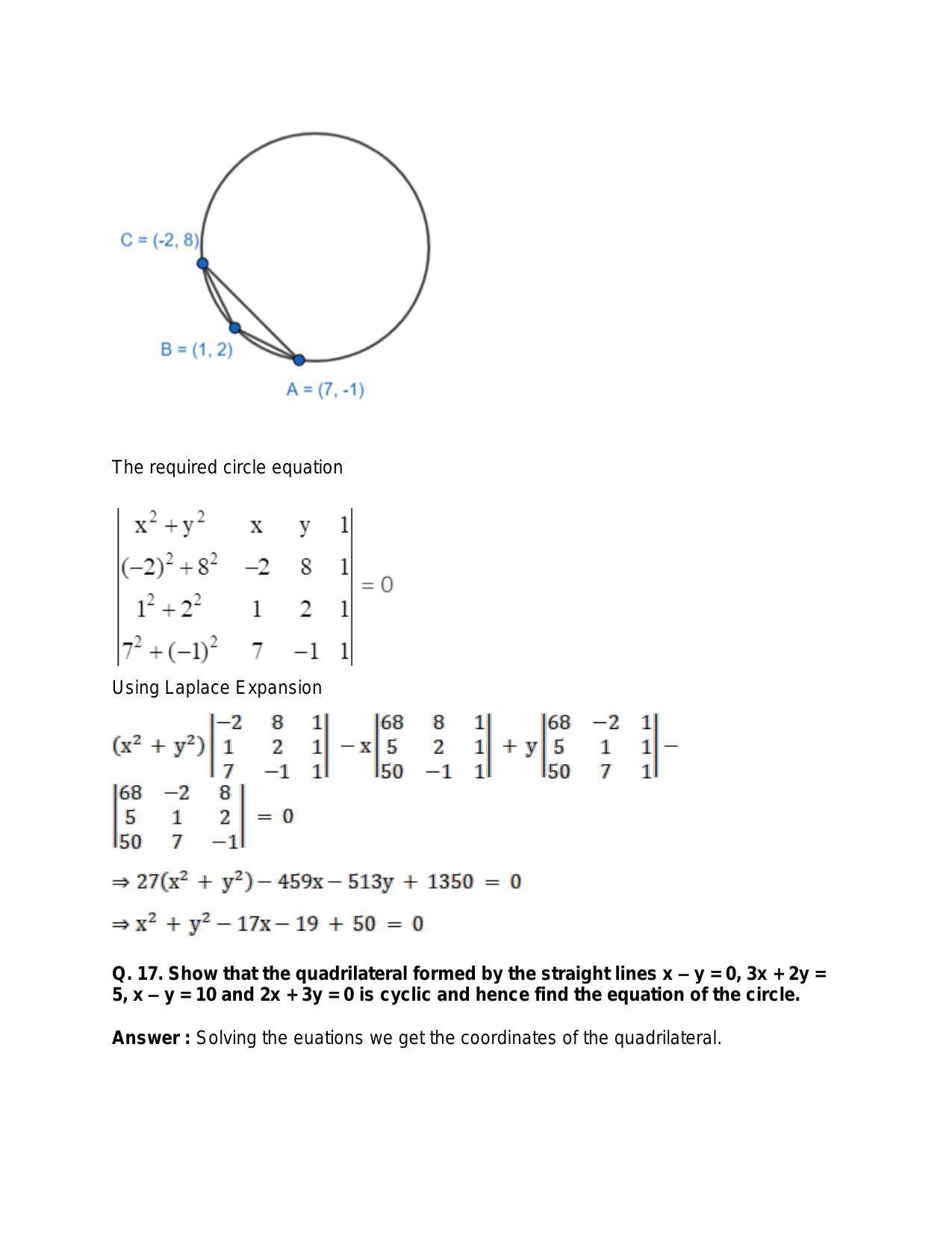 Chapter 21: Circle: RS Aggarwal Class 11 Solutions - Page 34