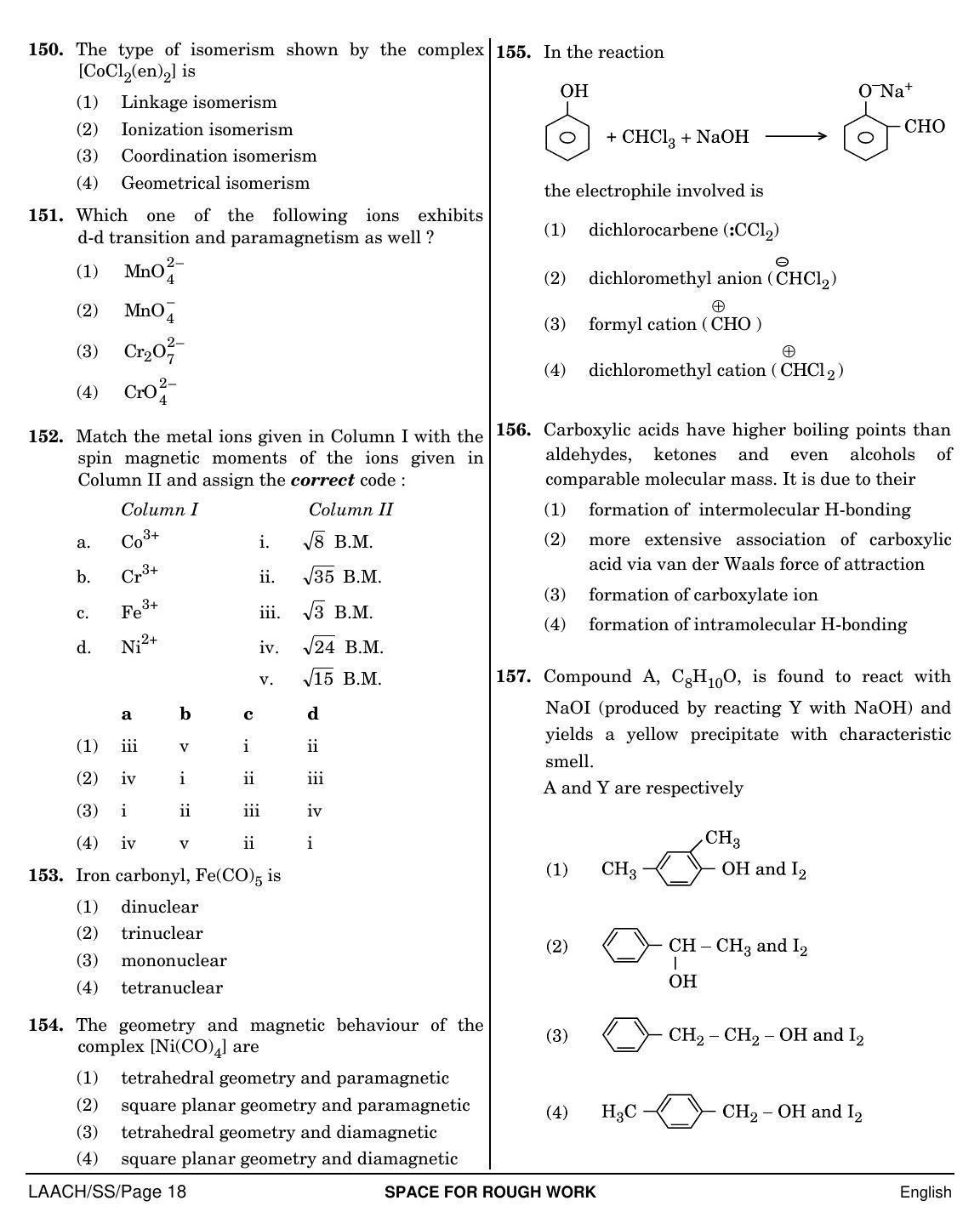 NEET English SS 2019 Question Paper - Page 18