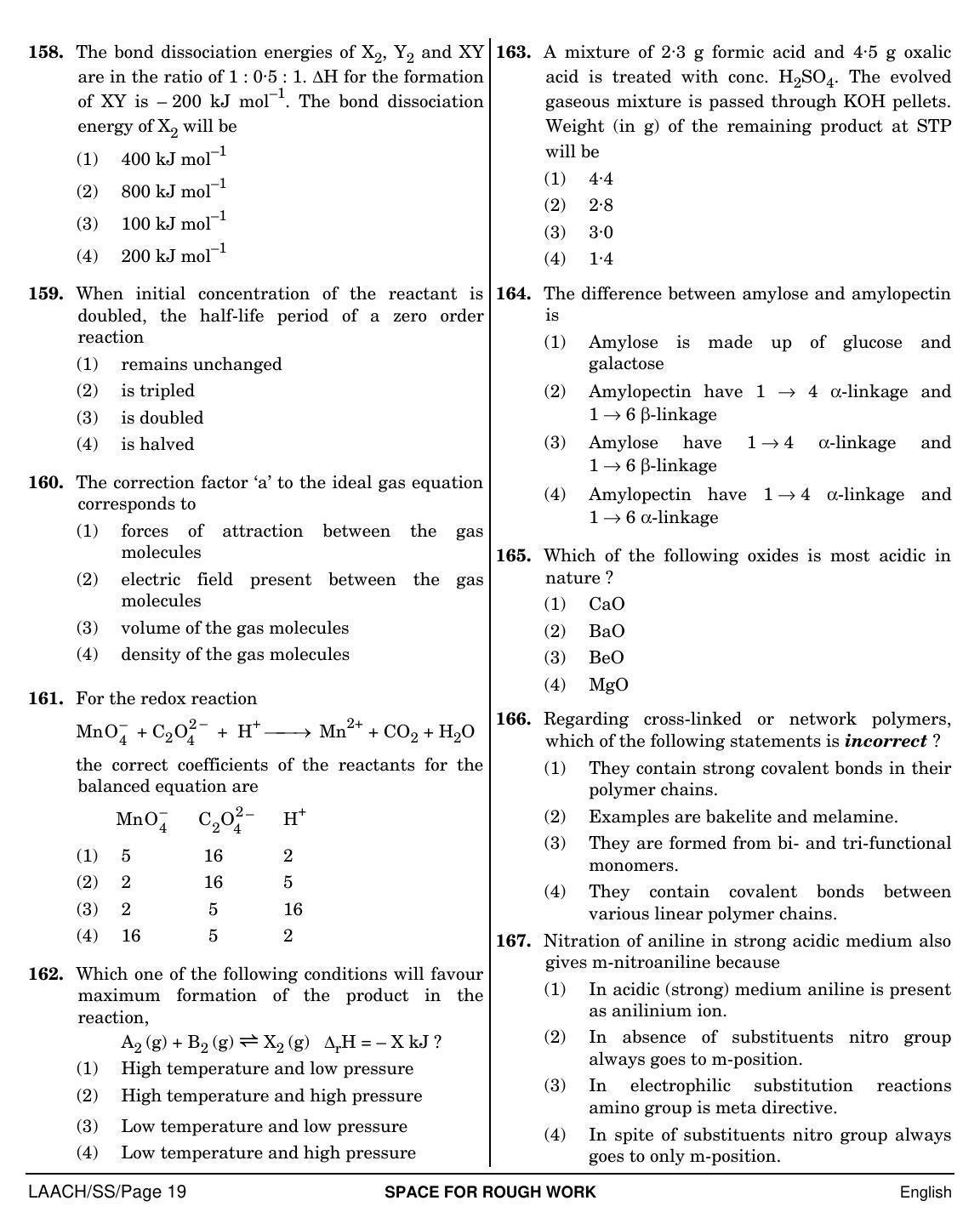NEET English SS 2019 Question Paper - Page 19