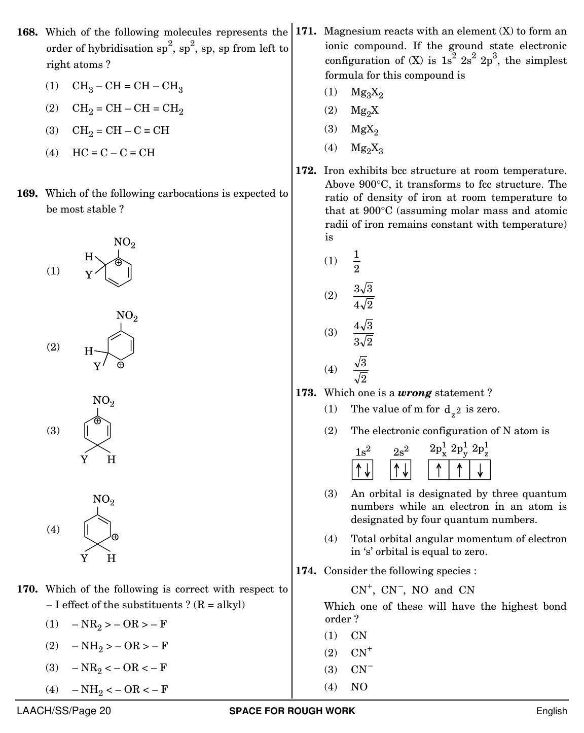 NEET English SS 2019 Question Paper - Page 20