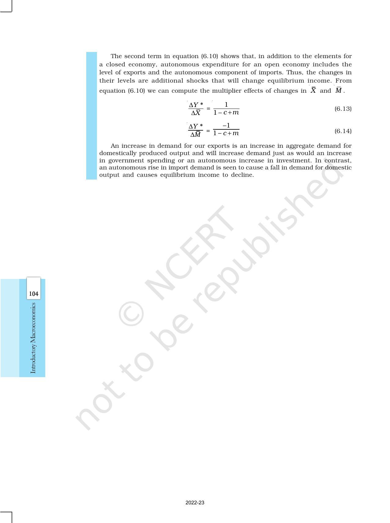 NCERT Book for Class 12 Economics (Macroeconomics) Chapter 6 Open Economy - Page 20