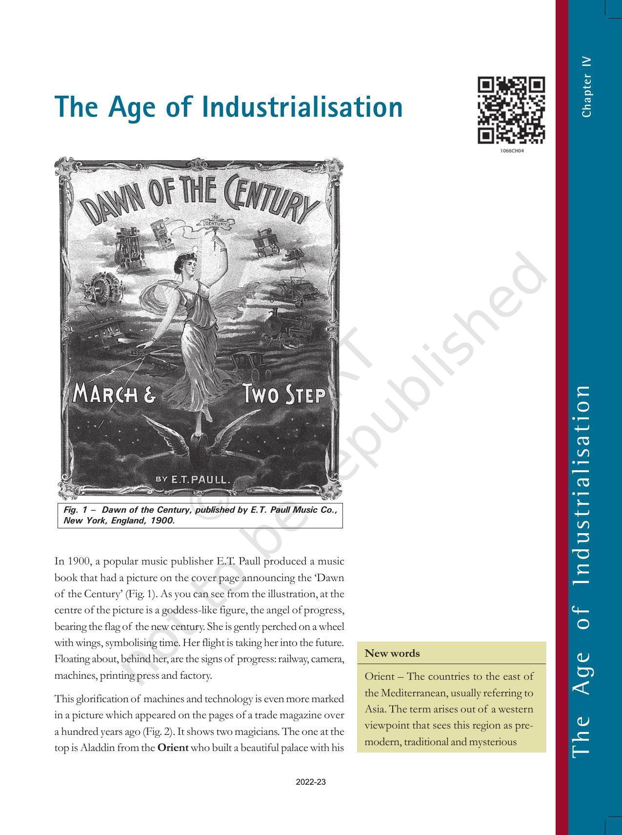 NCERT Book for Class 10 History Chapter 4 The Age of Industrialisation - Page 1
