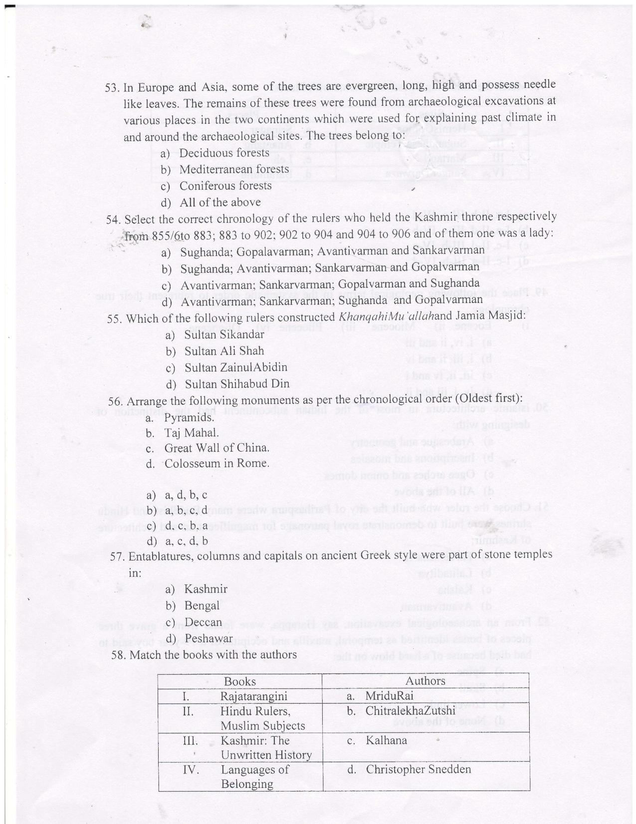 KUET 2024 M.A. Archeology Question Paper - Page 21