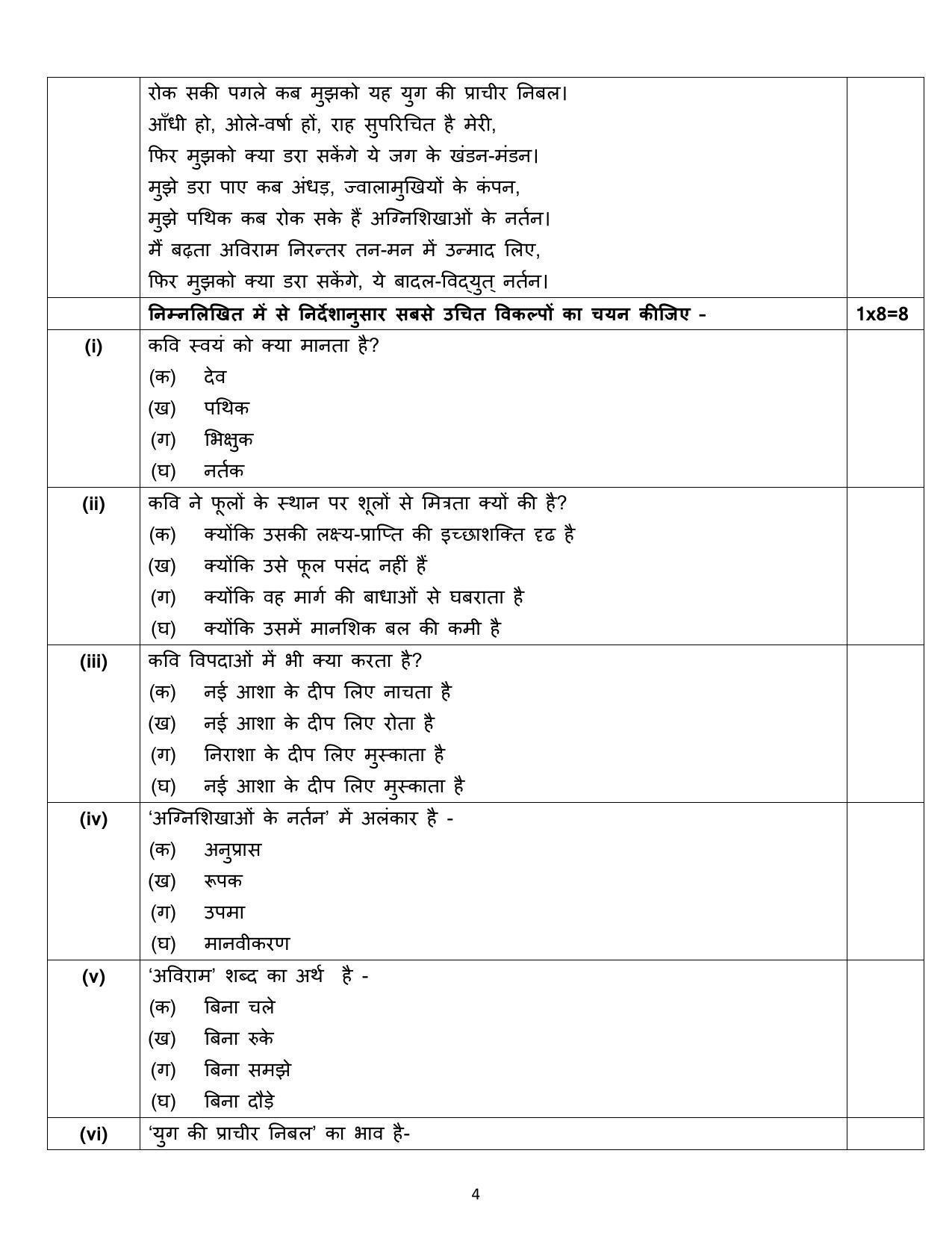 Edudel Class 12 Hindi Sample Question Paper - Page 4