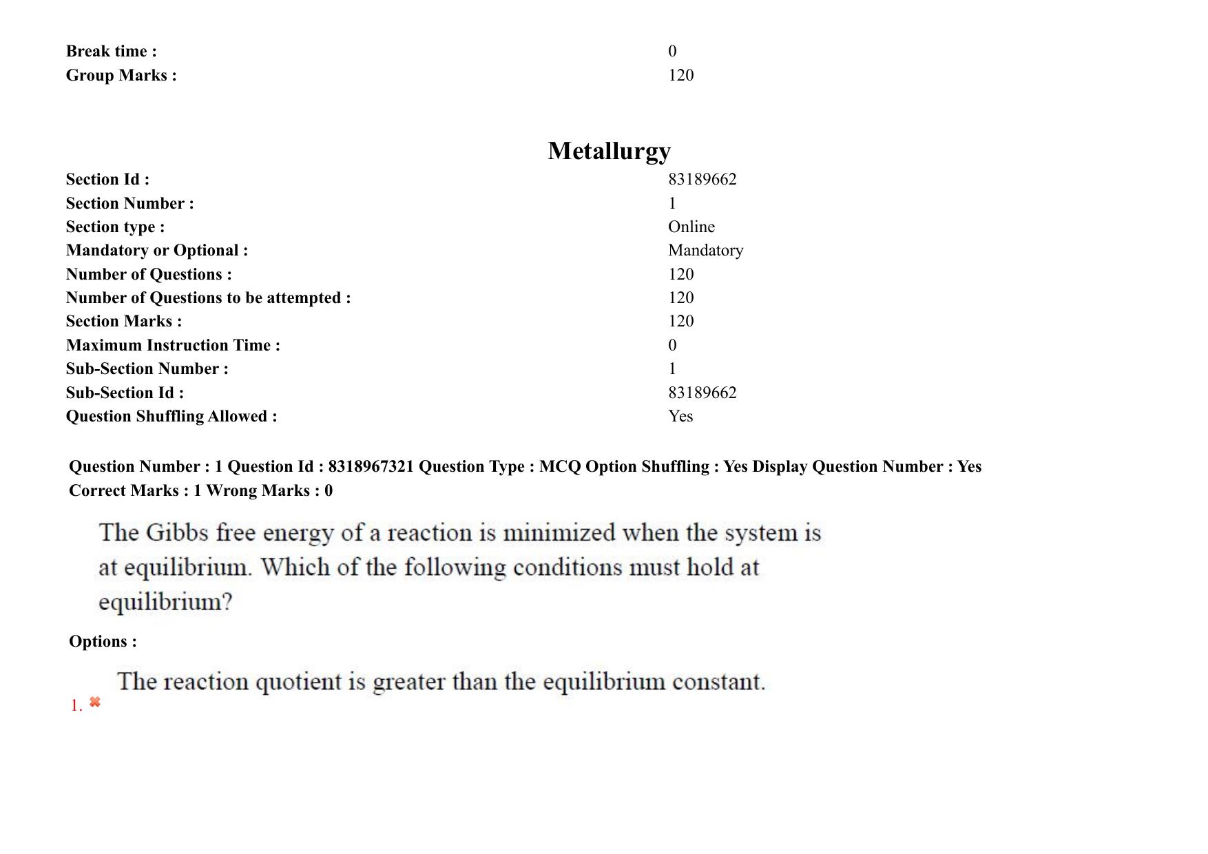 AP PGCET 2025 Metallurgy Paper with Answer Key - Page 2