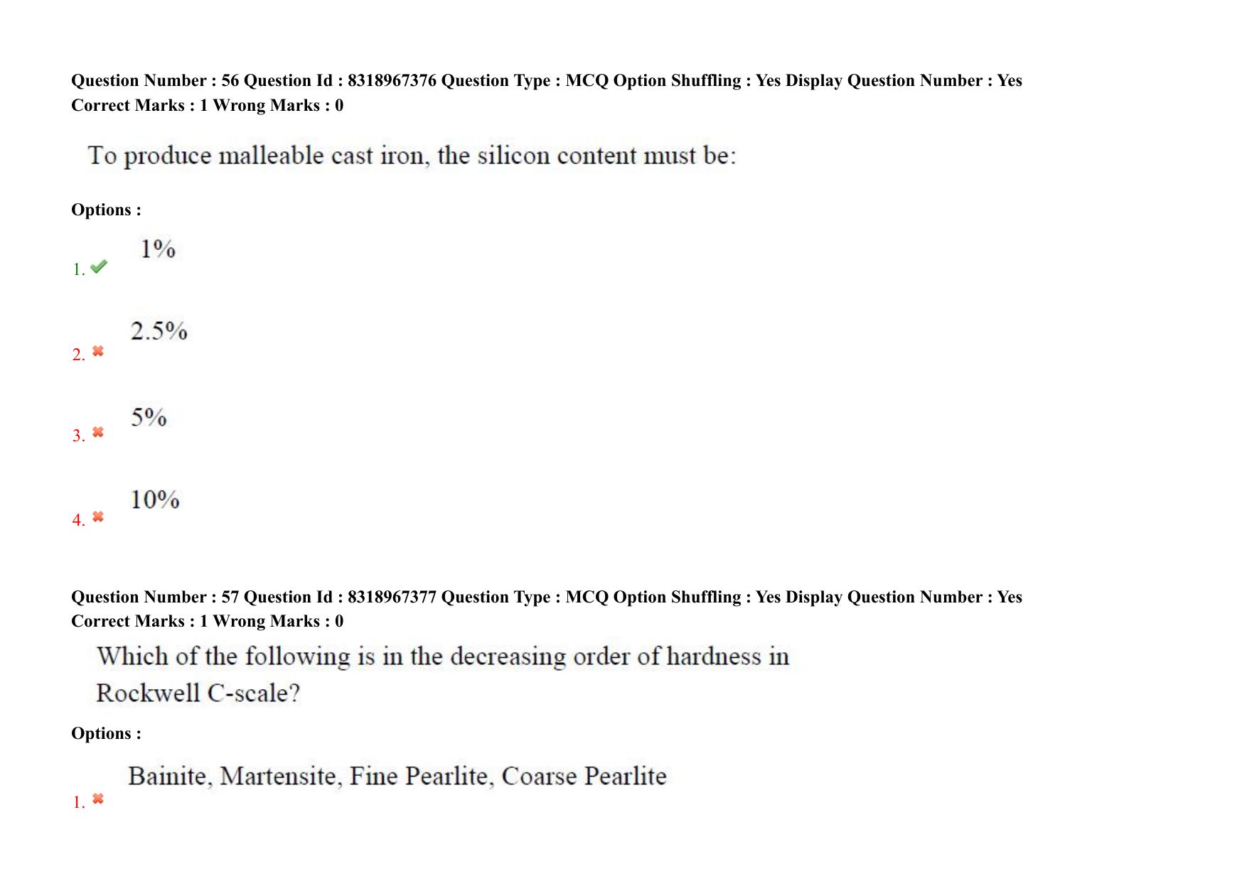 AP PGCET 2025 Metallurgy Paper with Answer Key - Page 43