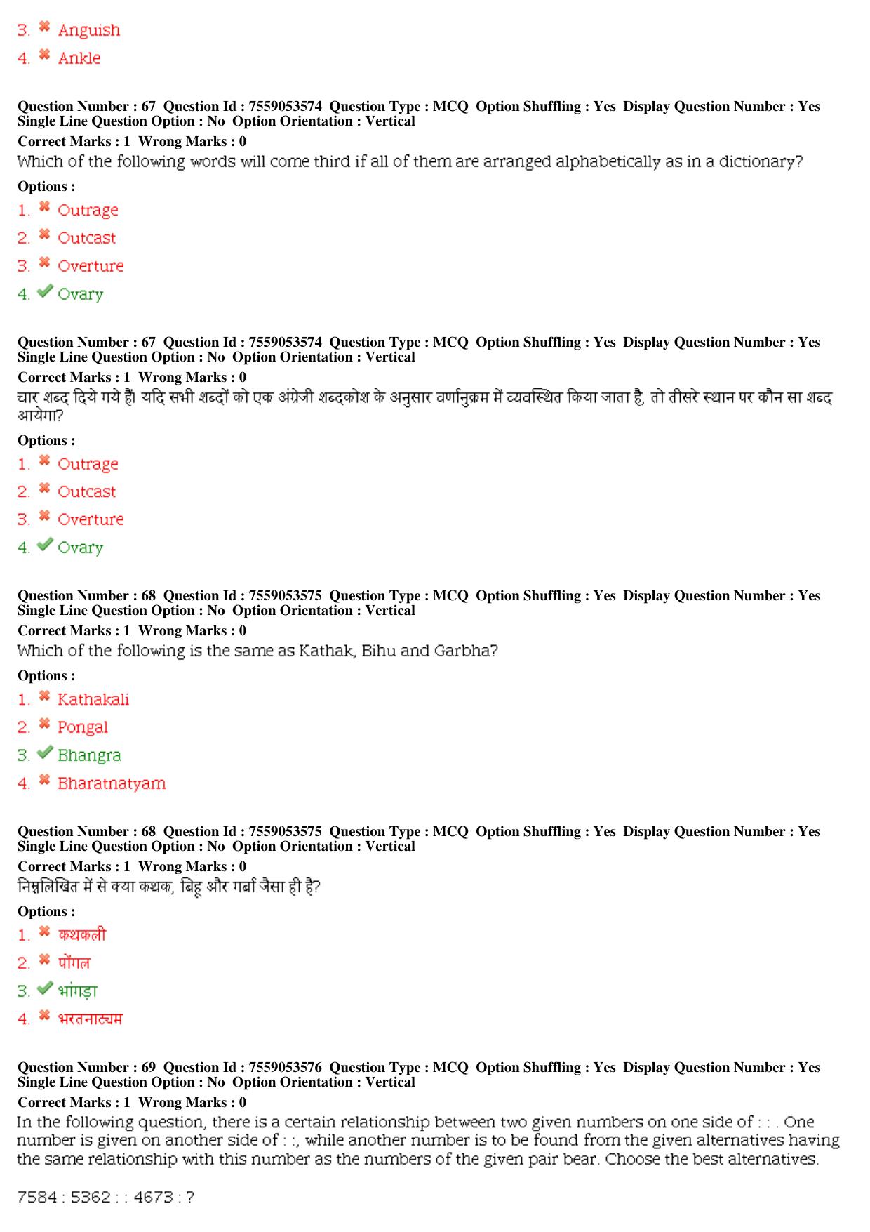 MP CPCT 03rd August 2019 CPCT Question Paper Shift 2 - Page 32