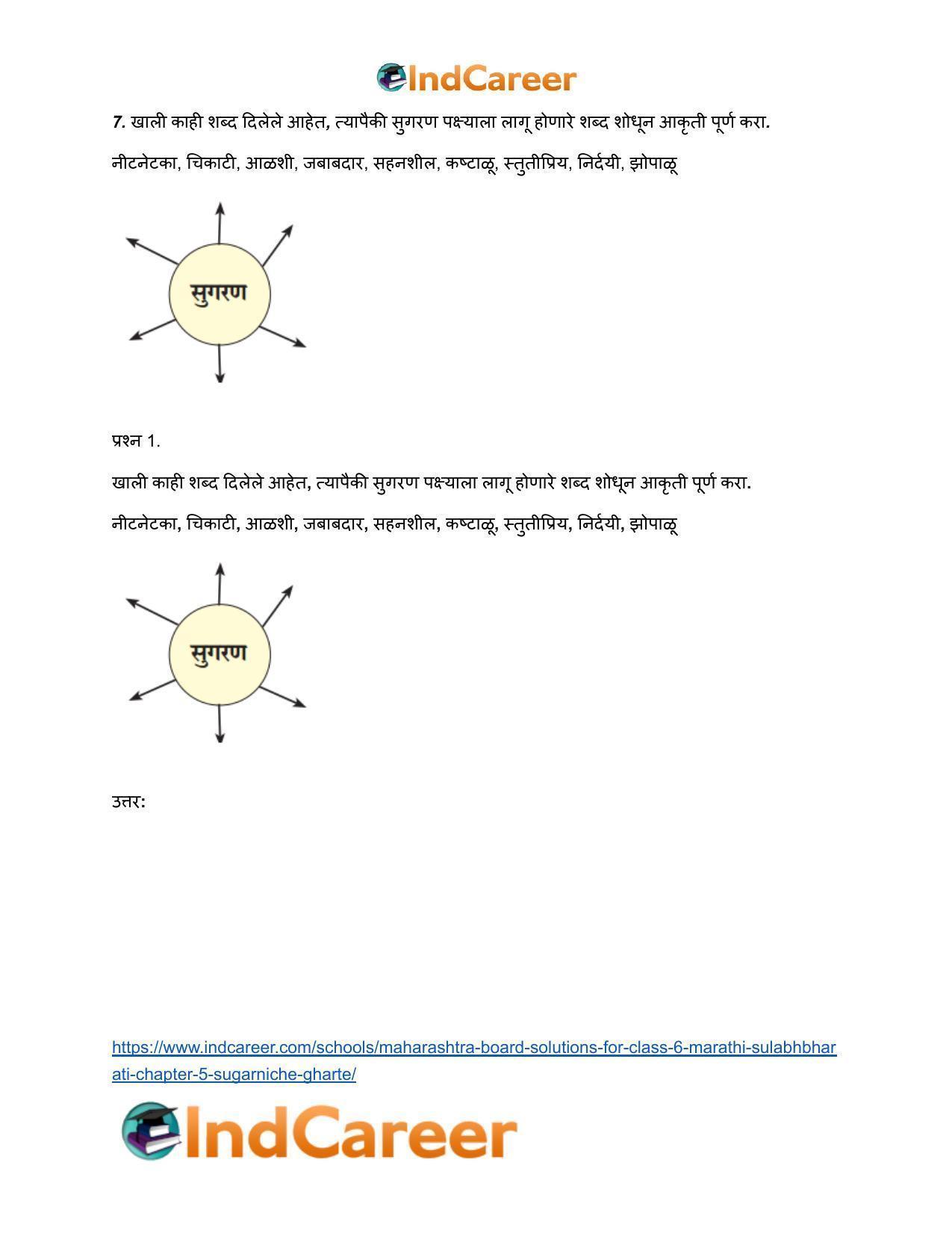 Maharashtra Board Solutions for Class 6- Marathi Sulabhbharati: Chapter 5- सुगरणीचे घरटे - Page 6