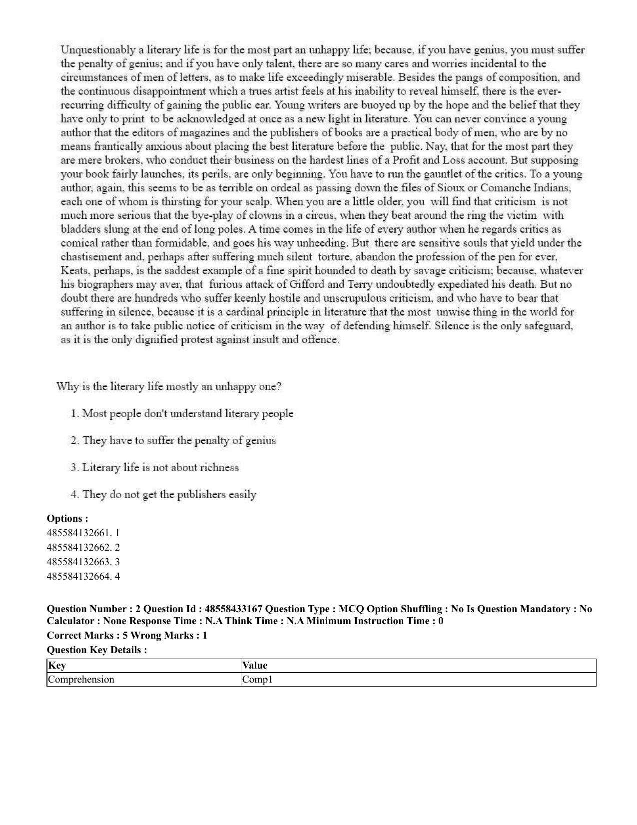 CUET 2023 English Gujarati Shift 1 Question Papers - 18 June 2023 - Page 2