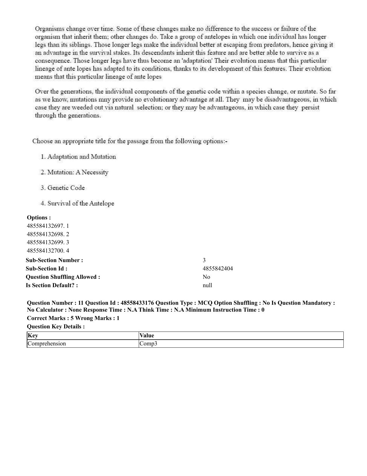 CUET 2023 English Gujarati Shift 1 Question Papers - 18 June 2023 - Page 10