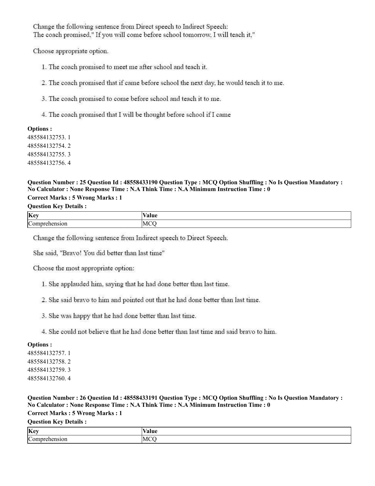 CUET 2023 English Gujarati Shift 1 Question Papers - 18 June 2023 - Page 20