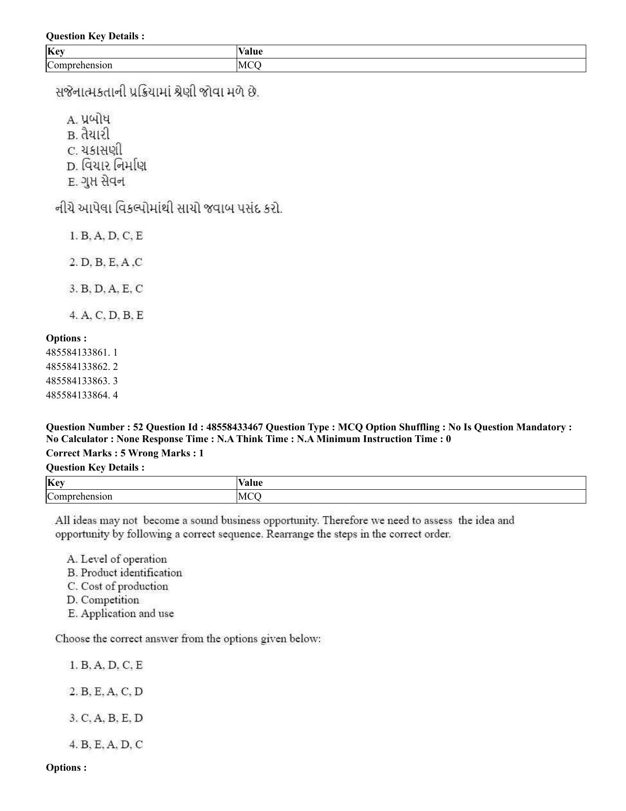 CUET 2023 English Gujarati Shift 1 Question Papers - 18 June 2023 - Page 38