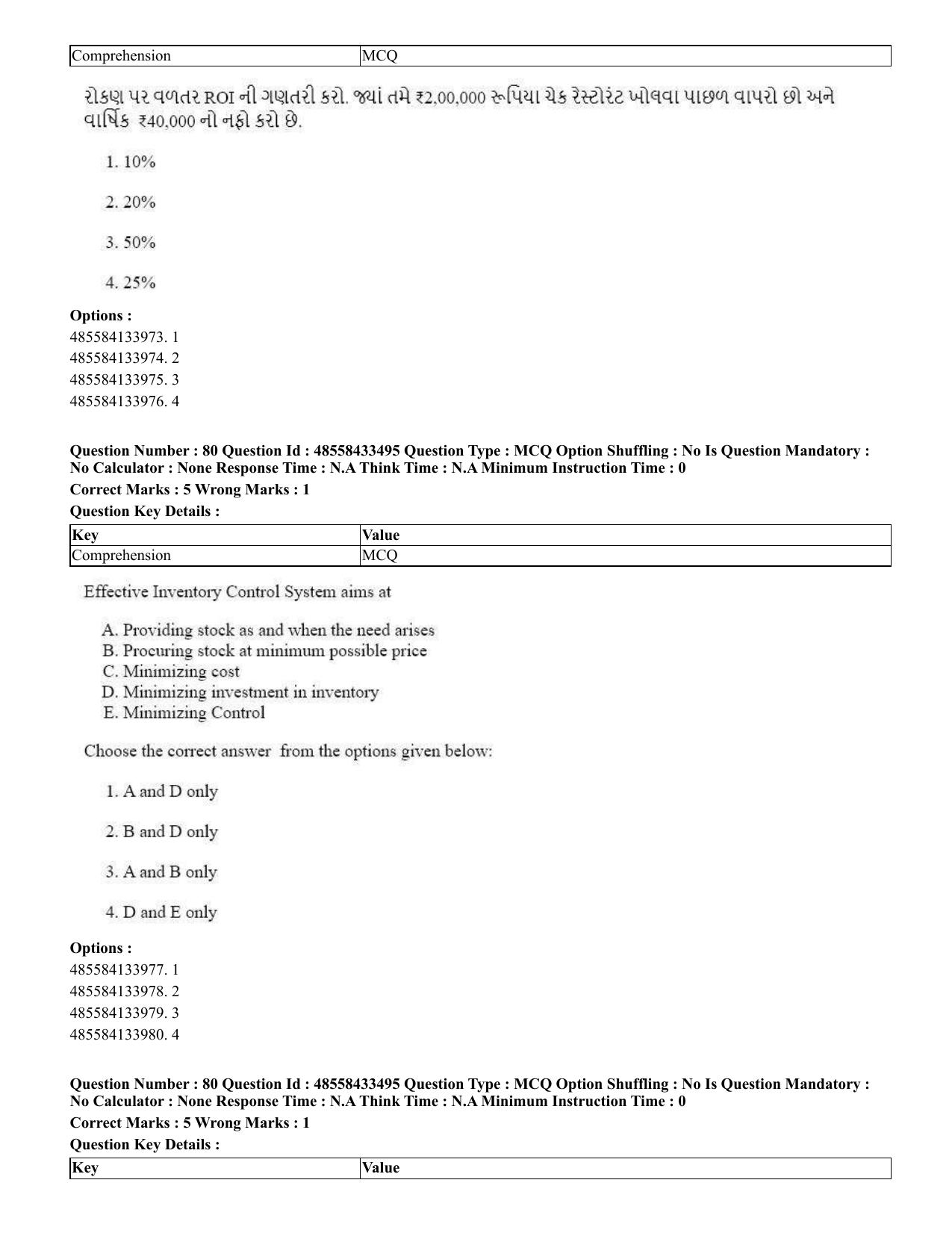CUET 2023 English Gujarati Shift 1 Question Papers - 18 June 2023 - Page 67