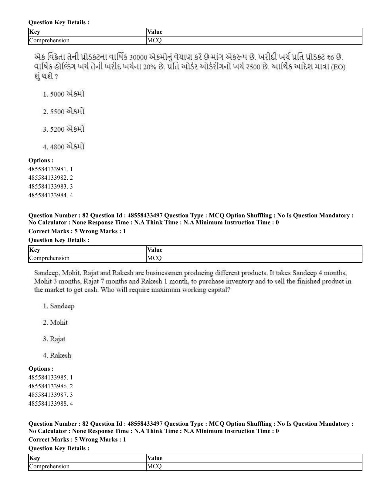 CUET 2023 English Gujarati Shift 1 Question Papers - 18 June 2023 - Page 69