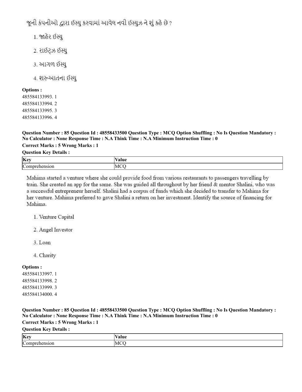 CUET 2023 English Gujarati Shift 1 Question Papers - 18 June 2023 - Page 72