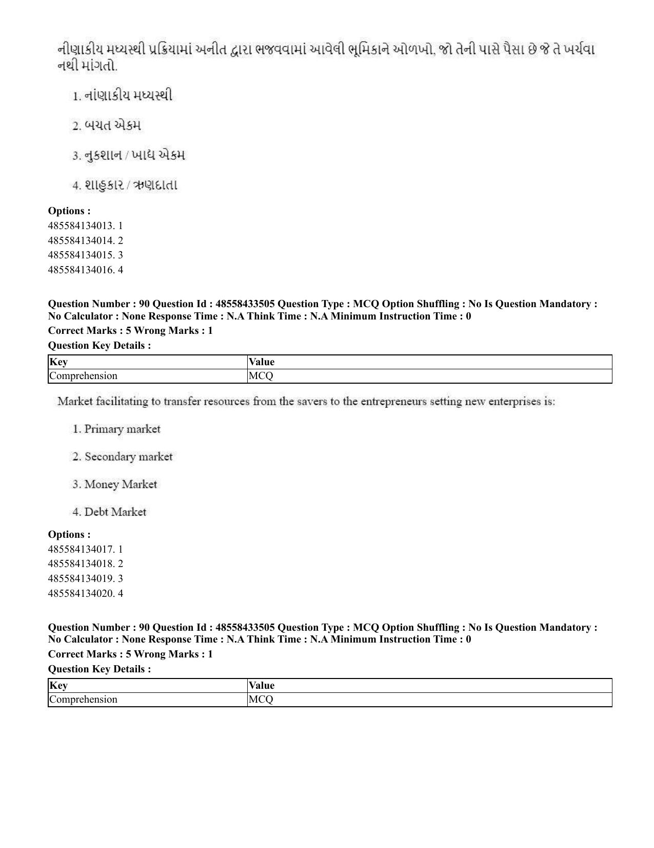 CUET 2023 English Gujarati Shift 1 Question Papers - 18 June 2023 - Page 77
