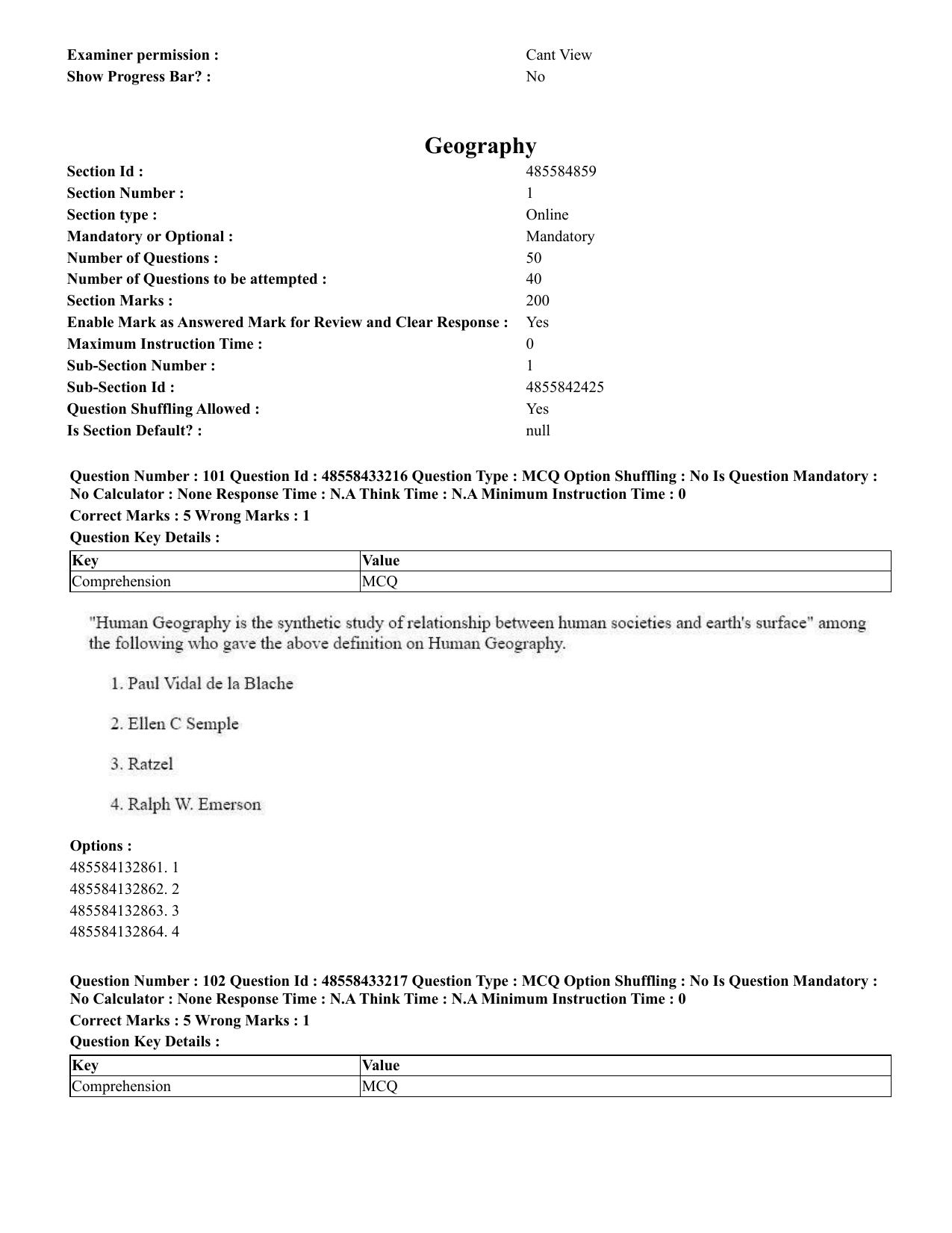 CUET 2023 English Gujarati Shift 1 Question Papers - 18 June 2023 - Page 97