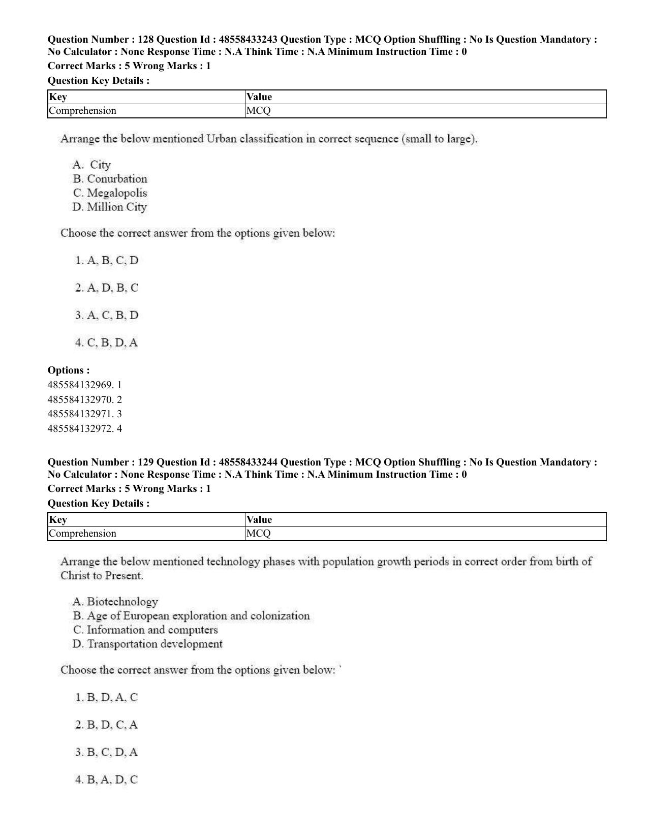 CUET 2023 English Gujarati Shift 1 Question Papers - 18 June 2023 - Page 111