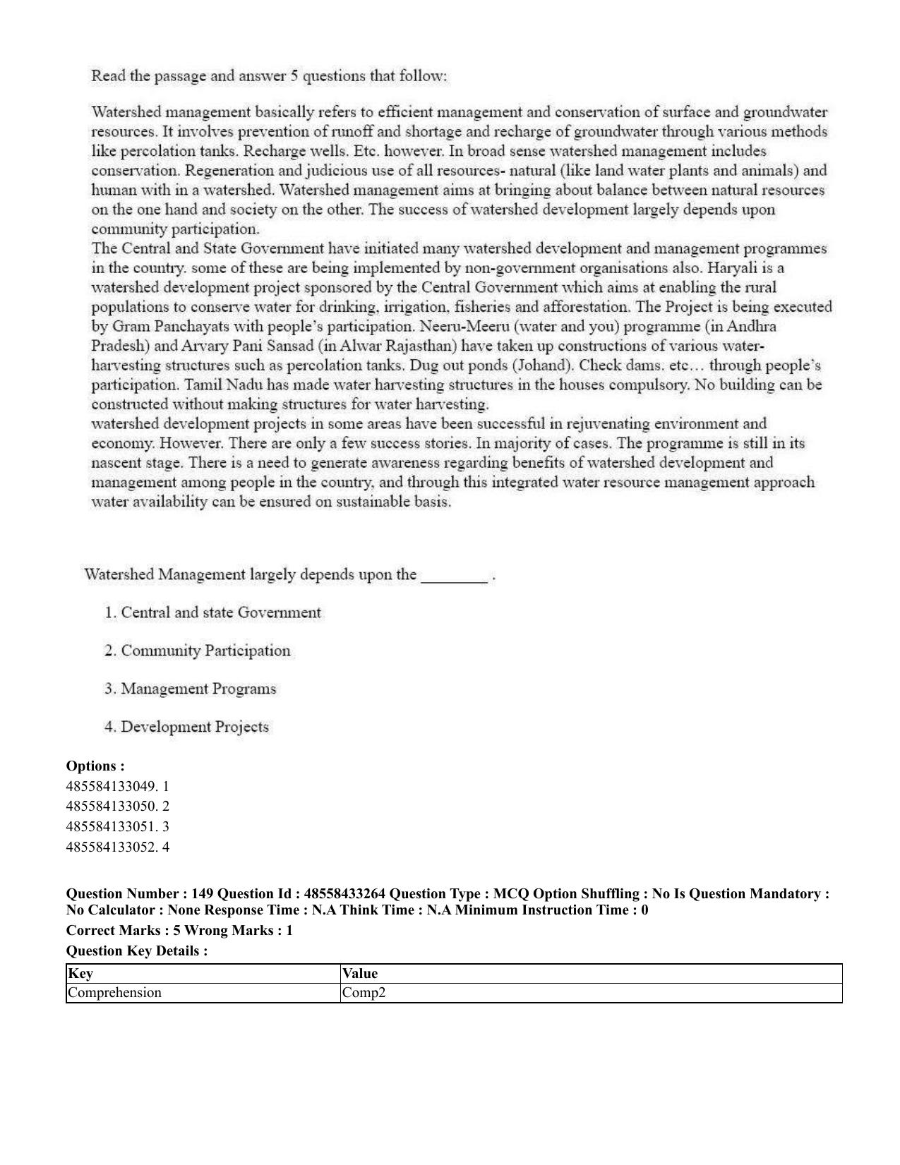 CUET 2023 English Gujarati Shift 1 Question Papers - 18 June 2023 - Page 126