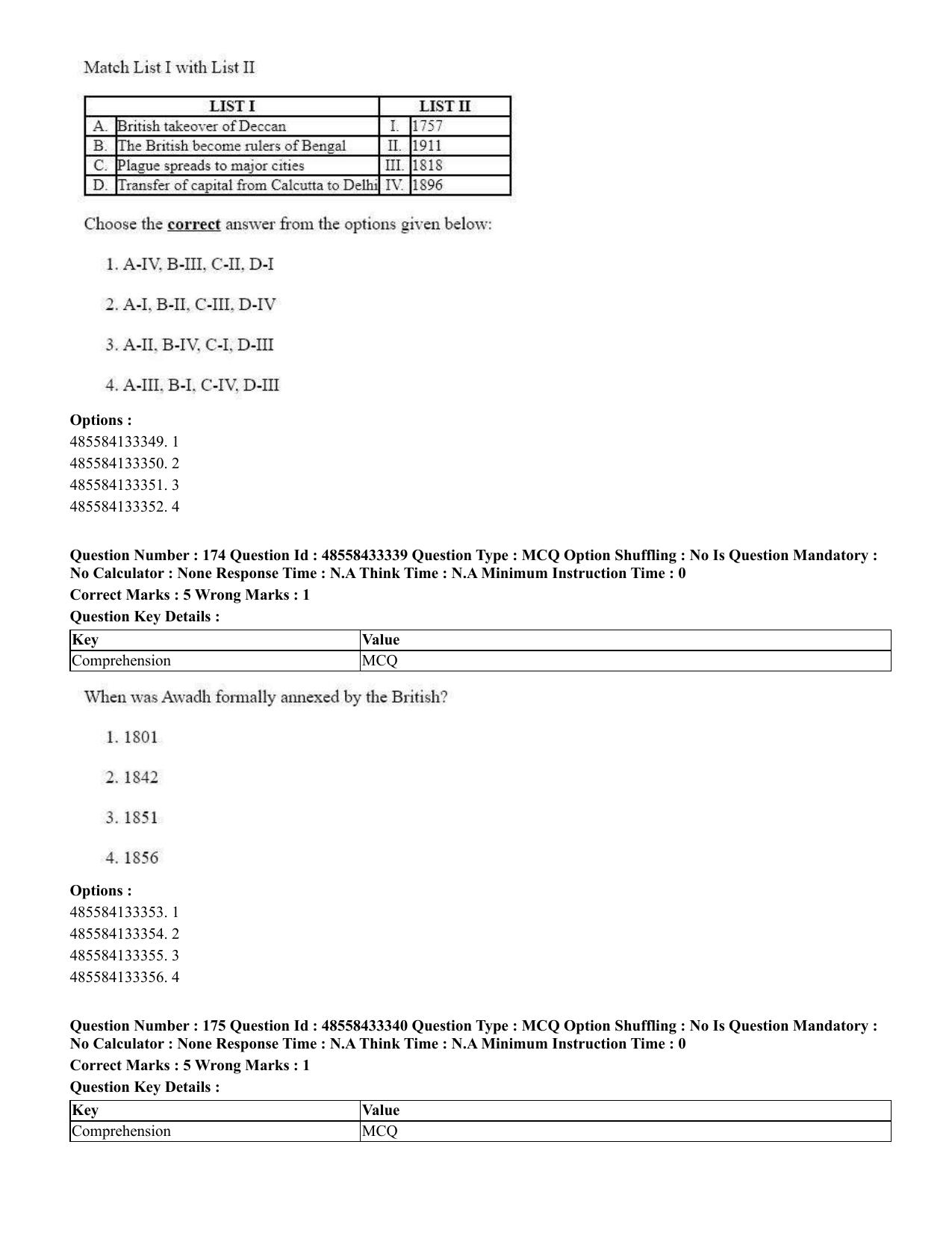 CUET 2023 English Gujarati Shift 1 Question Papers - 18 June 2023 - Page 141
