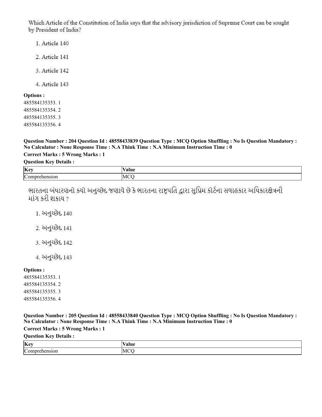 CUET 2023 English Gujarati Shift 1 Question Papers - 18 June 2023 - Page 160