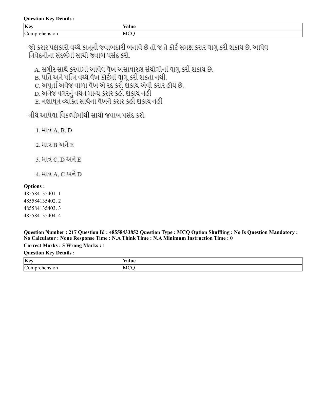 CUET 2023 English Gujarati Shift 1 Question Papers - 18 June 2023 - Page 173
