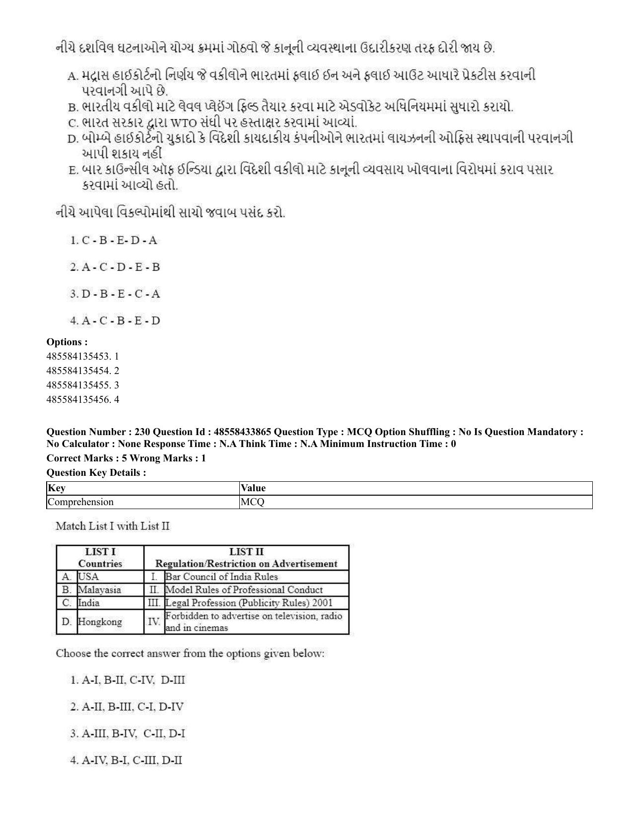 CUET 2023 English Gujarati Shift 1 Question Papers - 18 June 2023 - Page 187