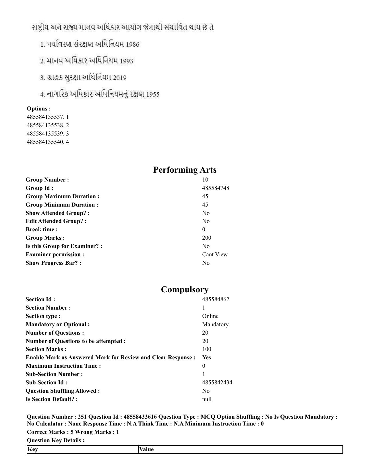 CUET 2023 English Gujarati Shift 1 Question Papers - 18 June 2023 - Page 213