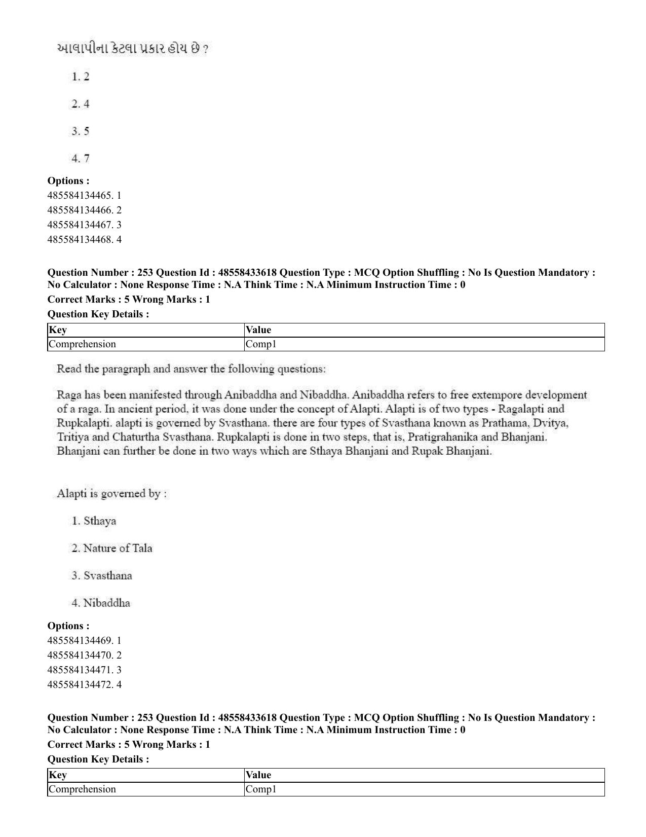 CUET 2023 English Gujarati Shift 1 Question Papers - 18 June 2023 - Page 216