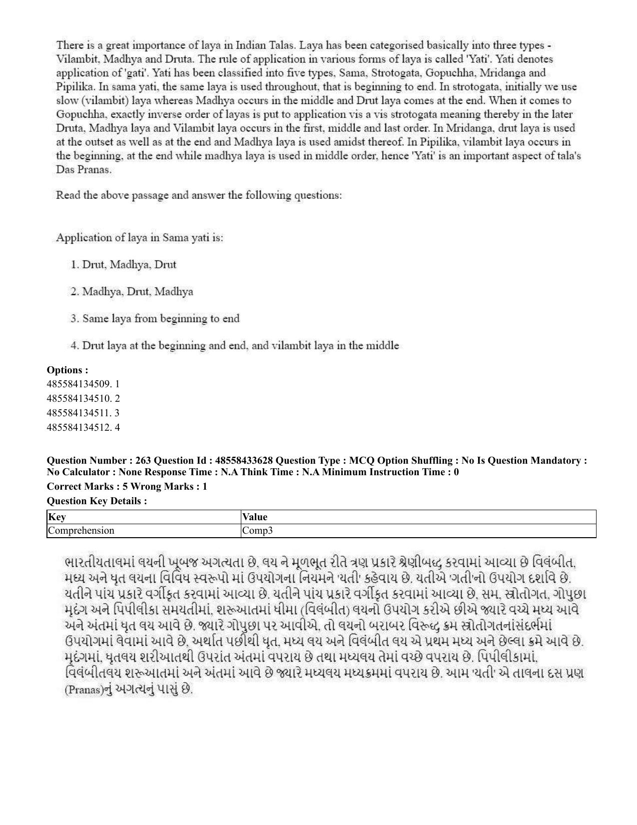 CUET 2023 English Gujarati Shift 1 Question Papers - 18 June 2023 - Page 230