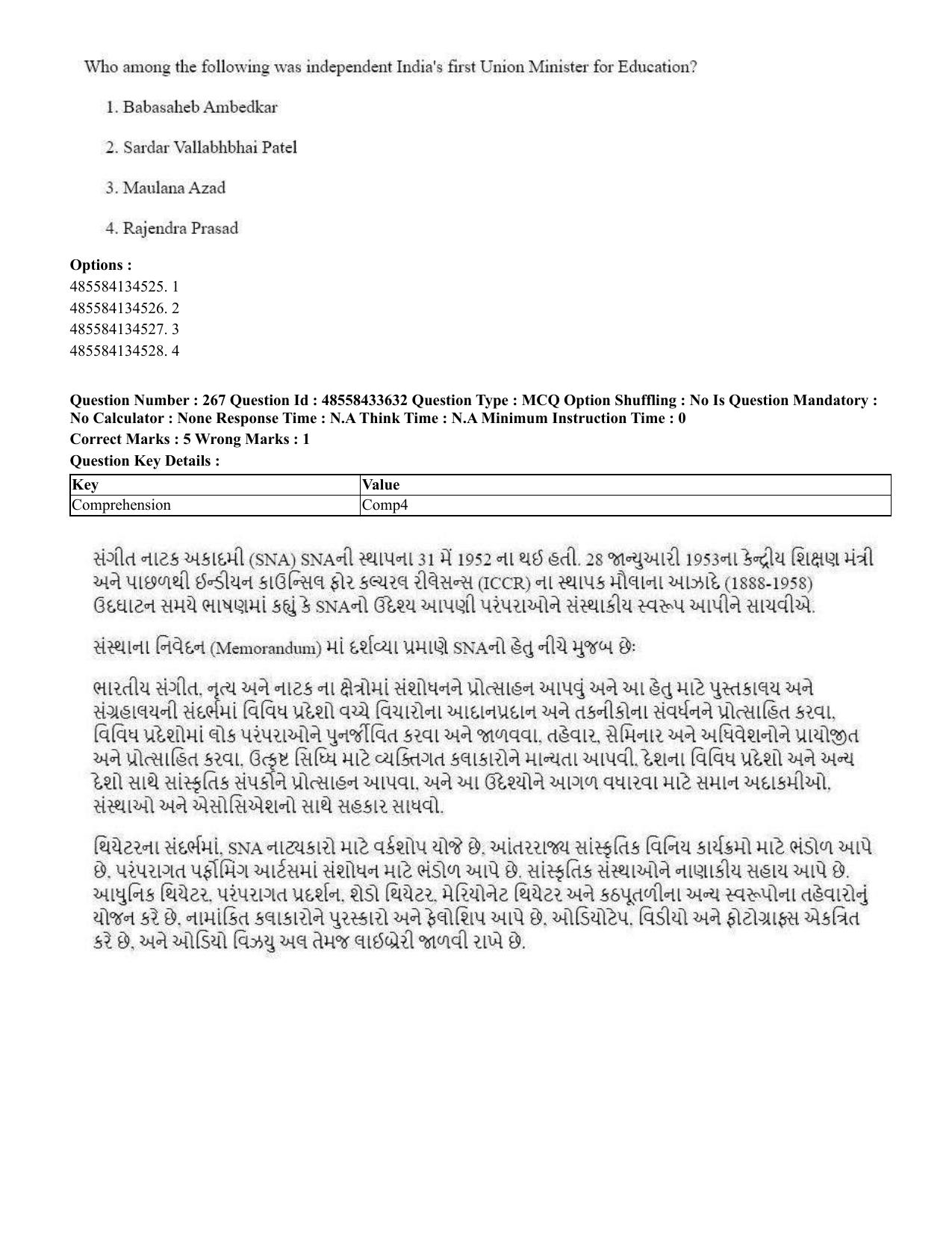 CUET 2023 English Gujarati Shift 1 Question Papers - 18 June 2023 - Page 237