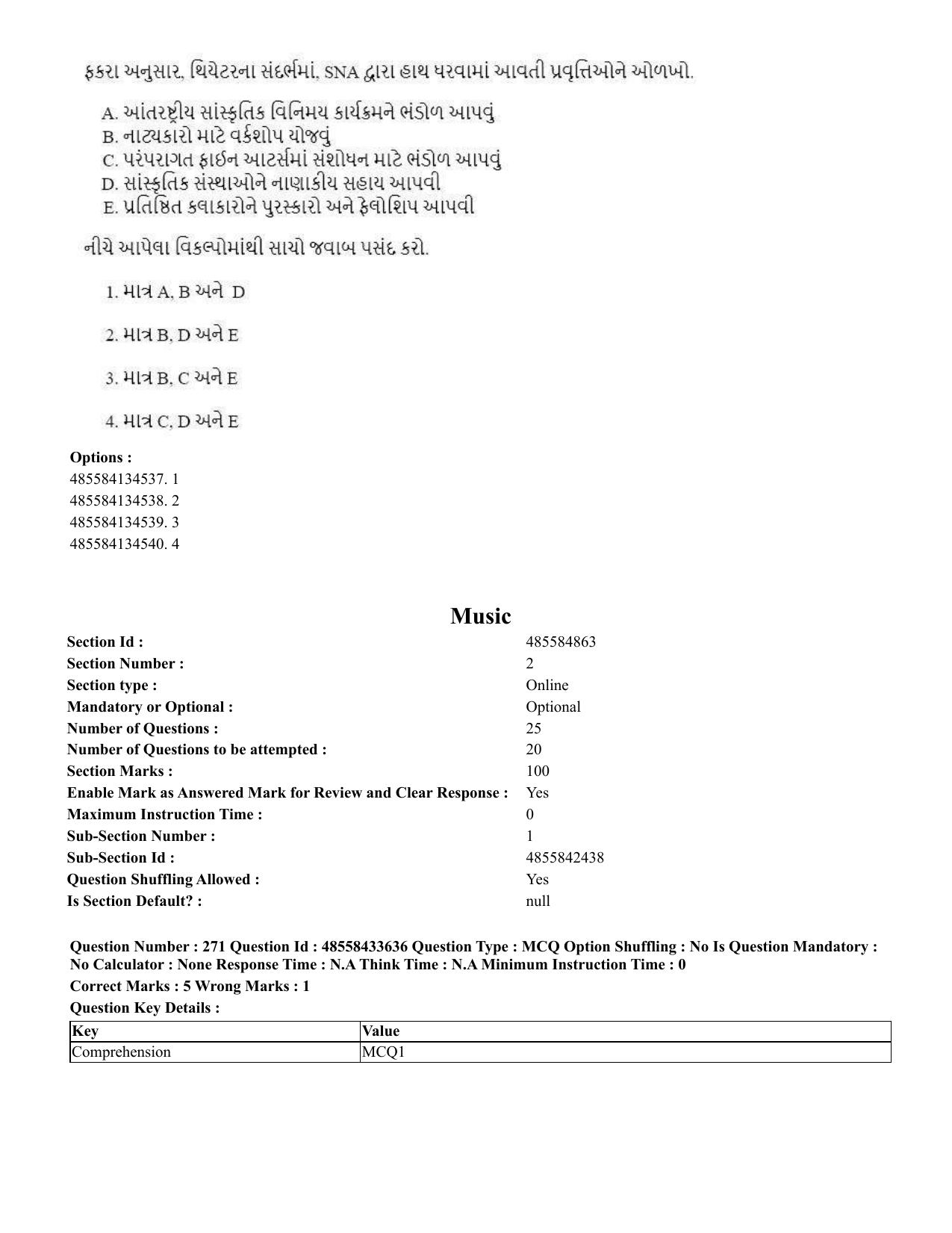 CUET 2023 English Gujarati Shift 1 Question Papers - 18 June 2023 - Page 244