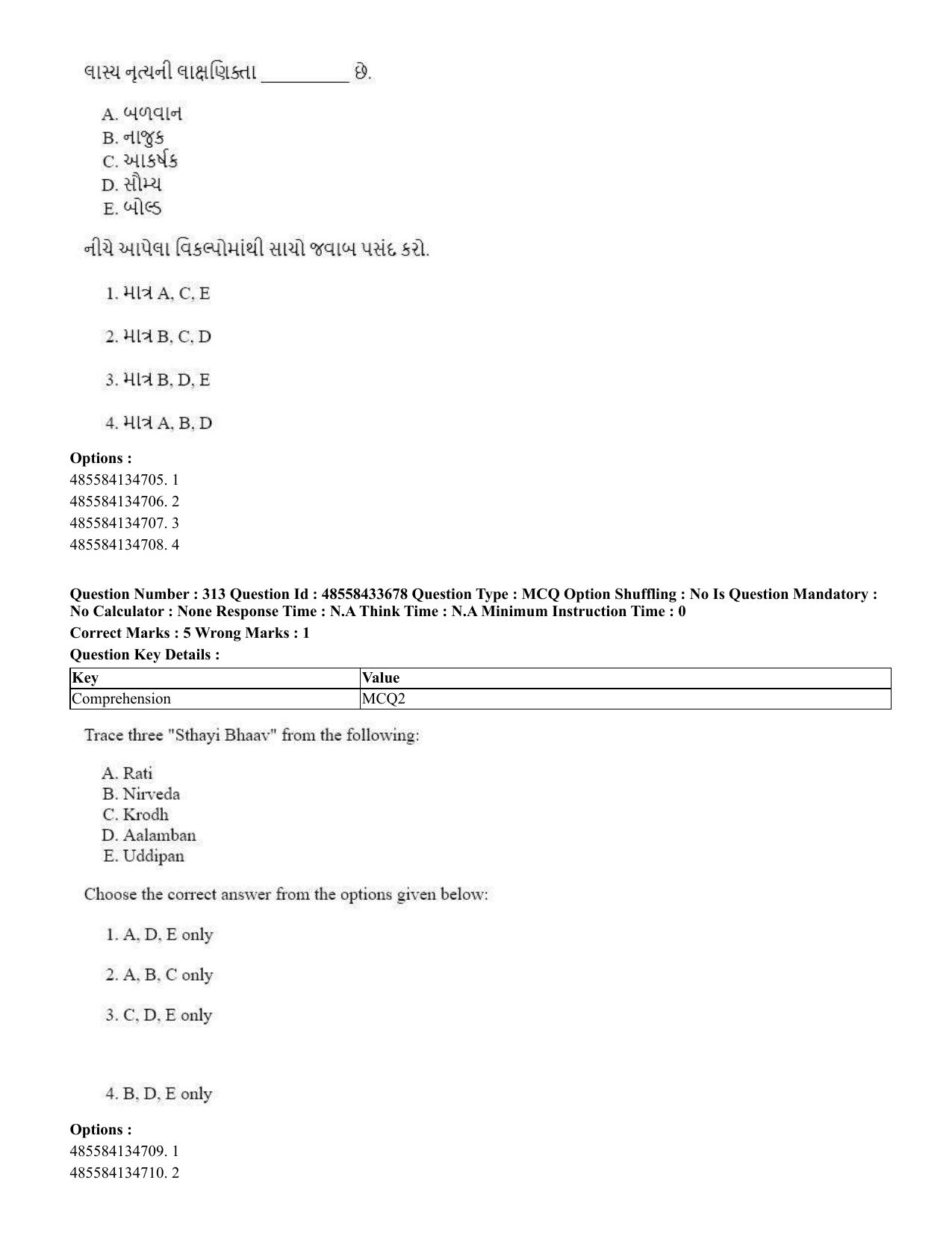 CUET 2023 English Gujarati Shift 1 Question Papers - 18 June 2023 - Page 289
