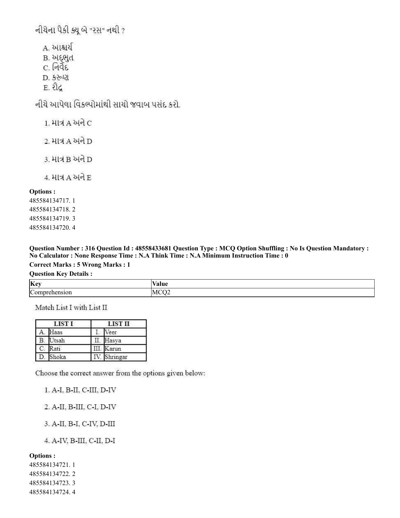 CUET 2023 English Gujarati Shift 1 Question Papers - 18 June 2023 - Page 293