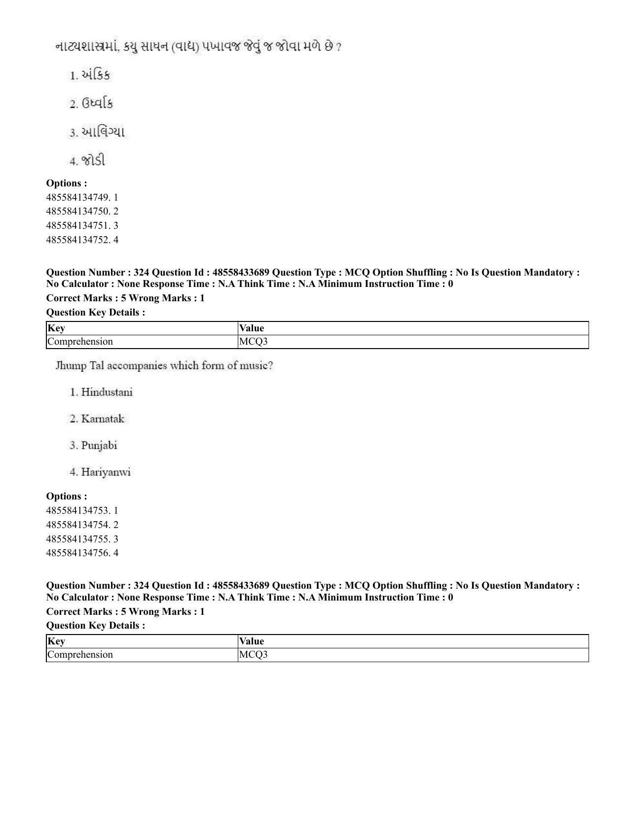 CUET 2023 English Gujarati Shift 1 Question Papers - 18 June 2023 - Page 303