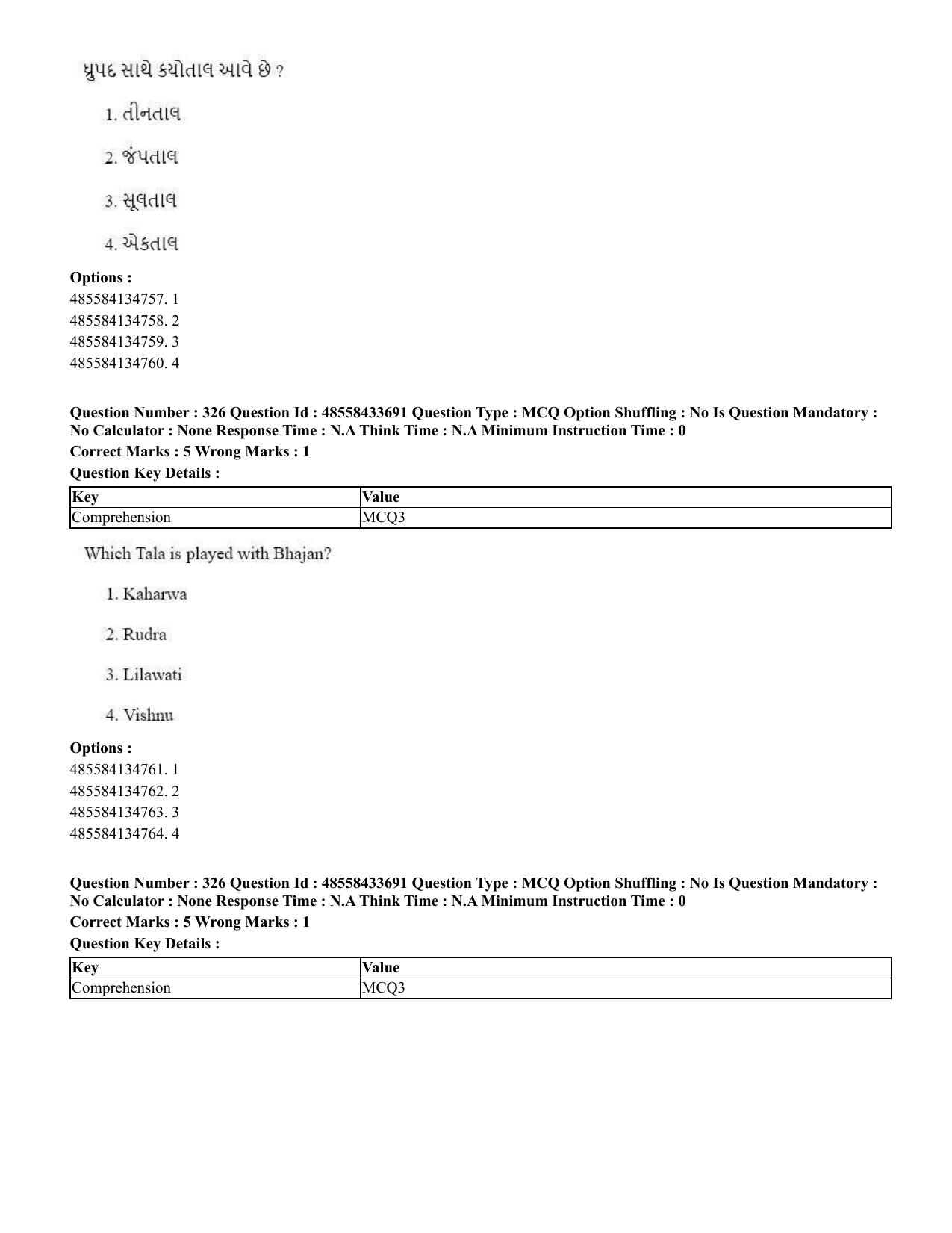CUET 2023 English Gujarati Shift 1 Question Papers - 18 June 2023 - Page 305