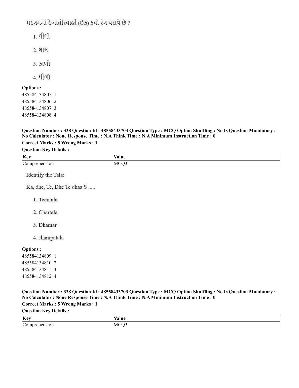 CUET 2023 English Gujarati Shift 1 Question Papers - 18 June 2023 - Page 317