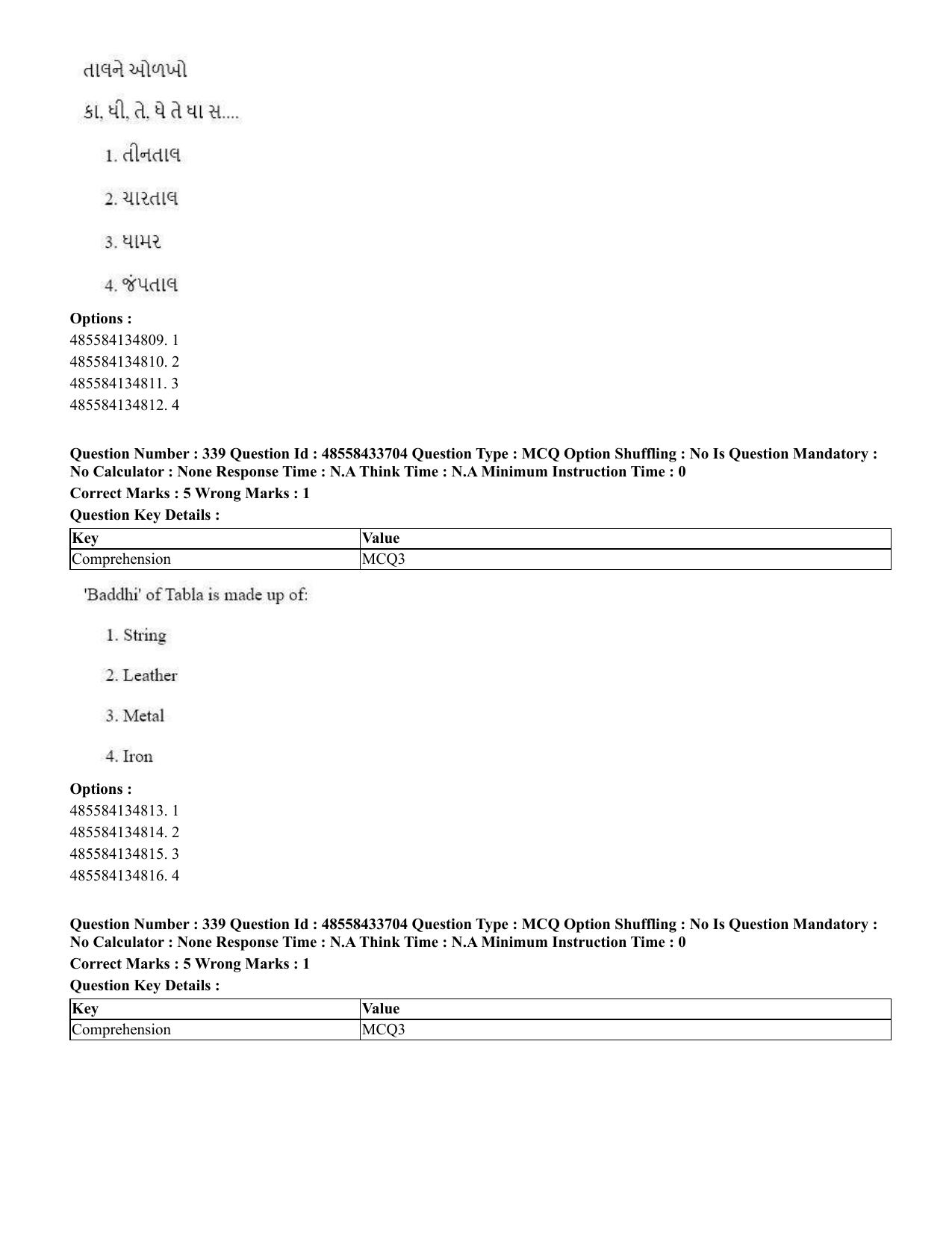 CUET 2023 English Gujarati Shift 1 Question Papers - 18 June 2023 - Page 318