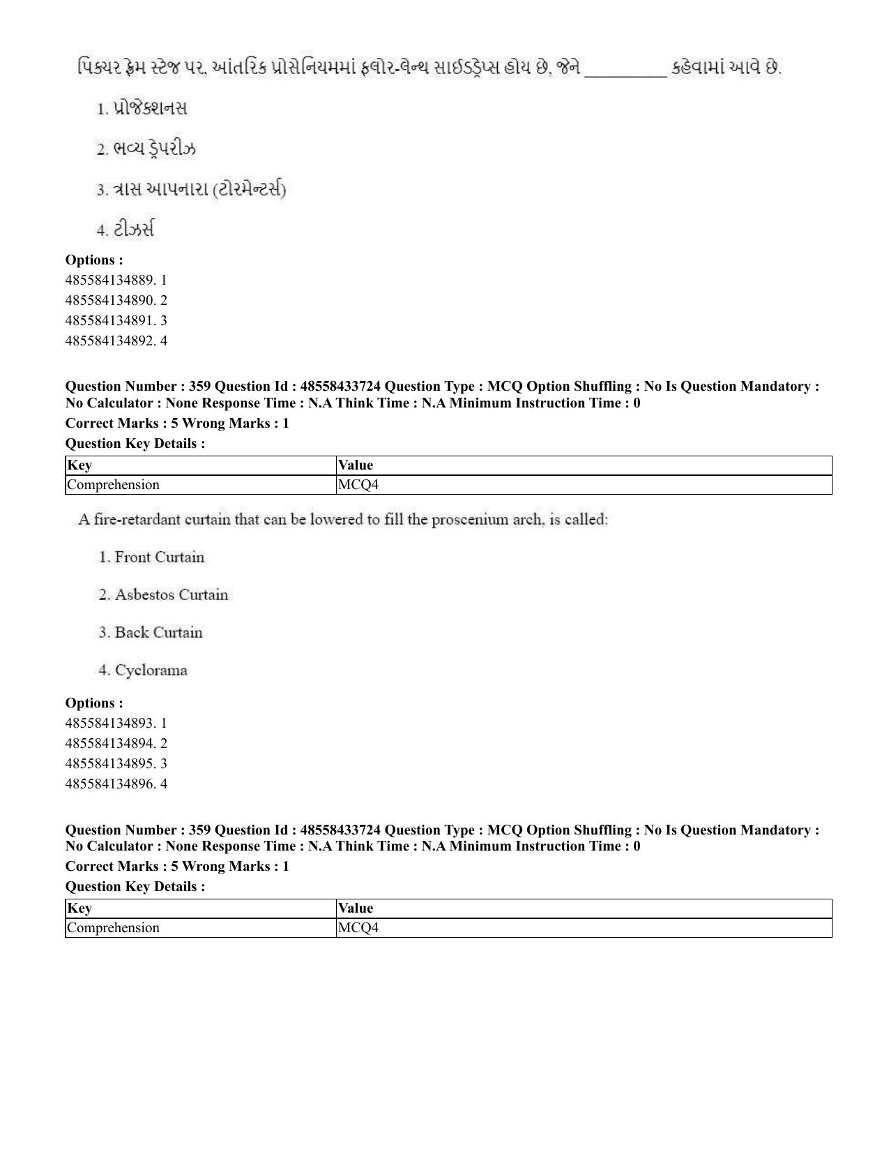 CUET 2023 English Gujarati Shift 1 Question Papers - 18 June 2023 - Page 340