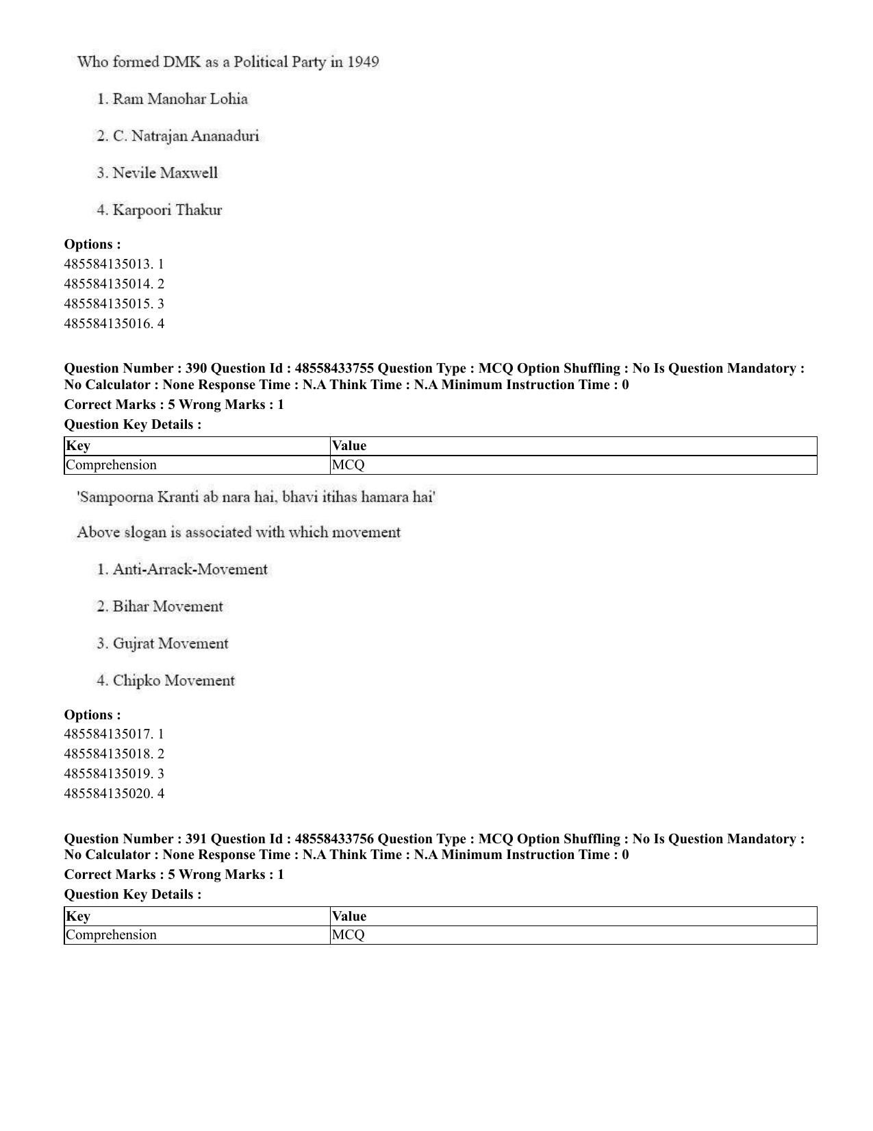 CUET 2023 English Gujarati Shift 1 Question Papers - 18 June 2023 - Page 365
