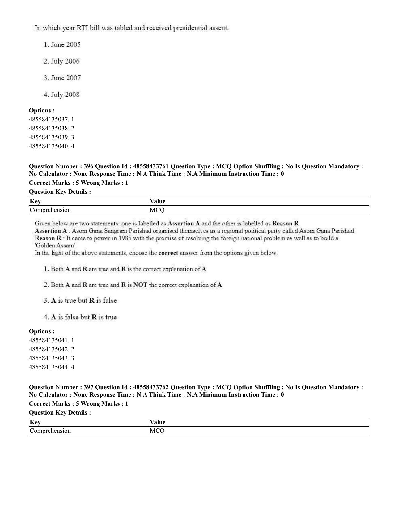 CUET 2023 English Gujarati Shift 1 Question Papers - 18 June 2023 - Page 368