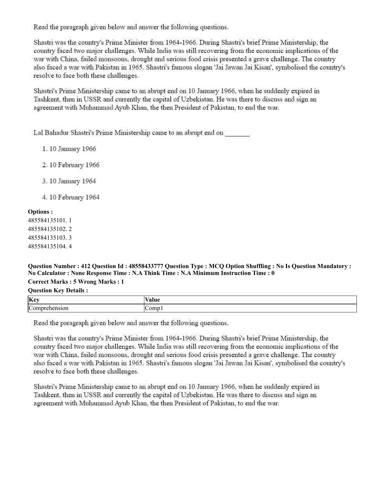 CUET 2023 English Gujarati Shift 1 Question Papers - 18 June 2023 - Page 376